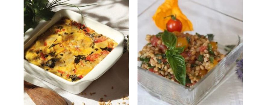cuisiner le petit épeautre de haute provence en taboulé ou en gratin avec des légumes. 